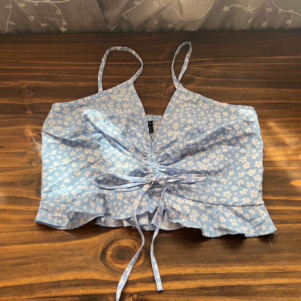 Floral Blue Women's Top